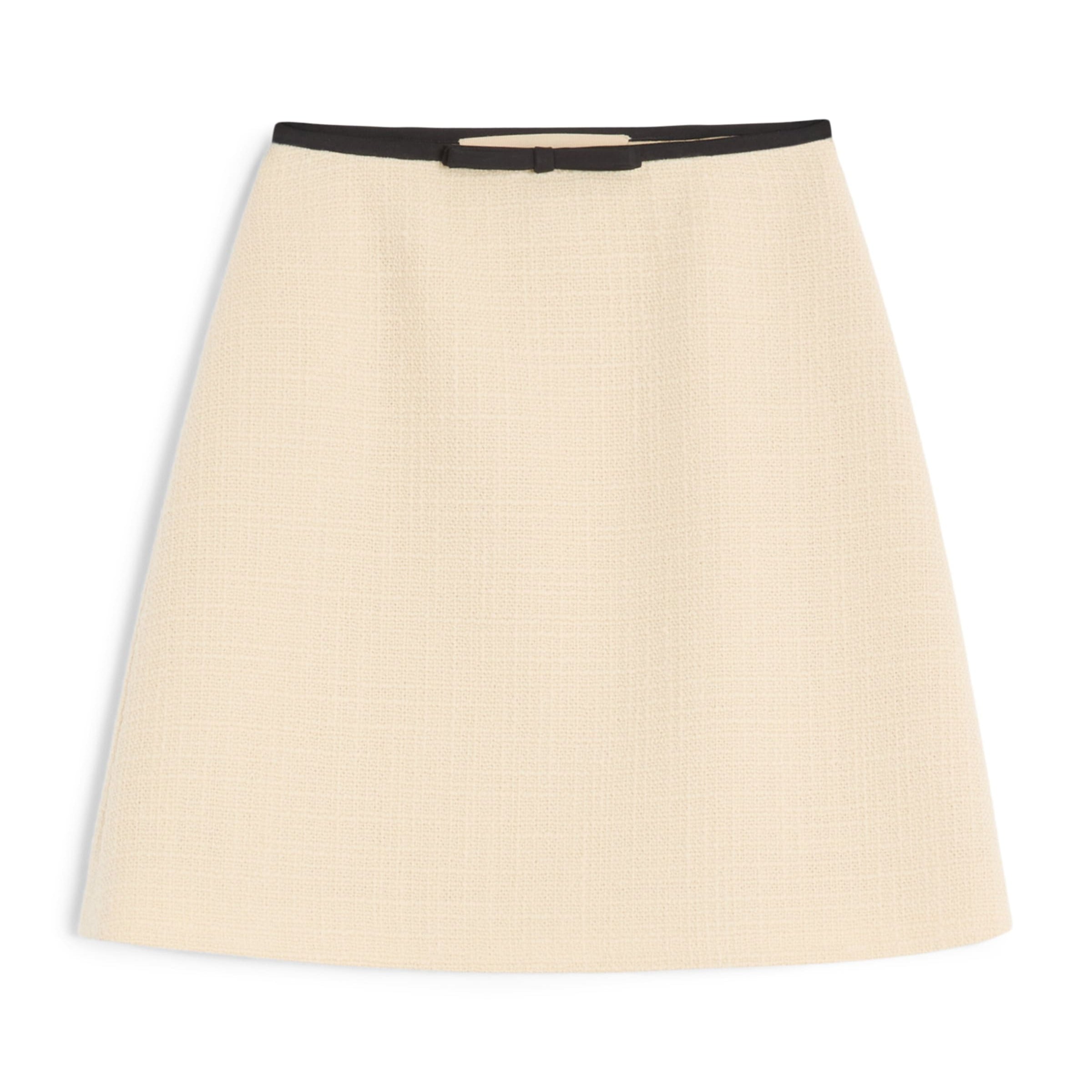 Valentino Beige Wool-Blend Mini Skirt