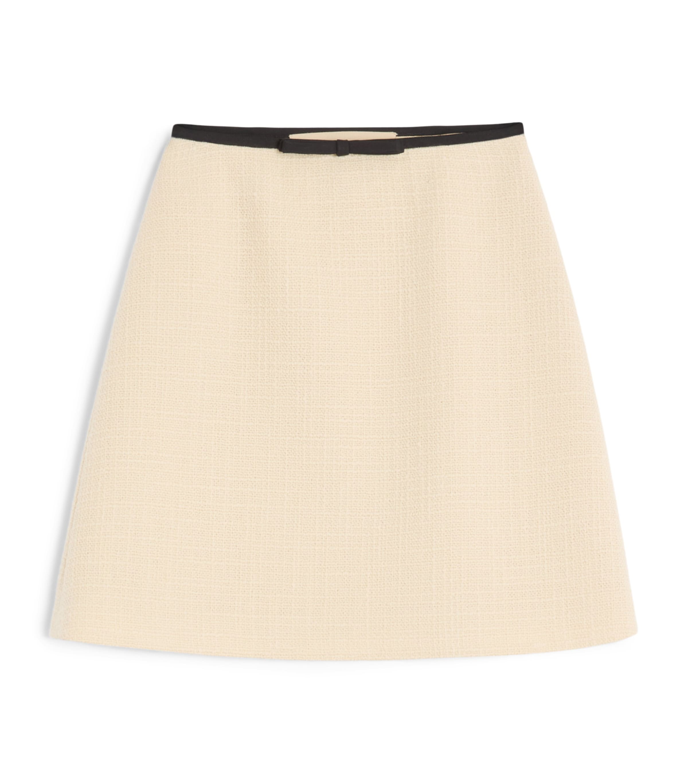 Valentino Beige Wool-Blend Mini Skirt