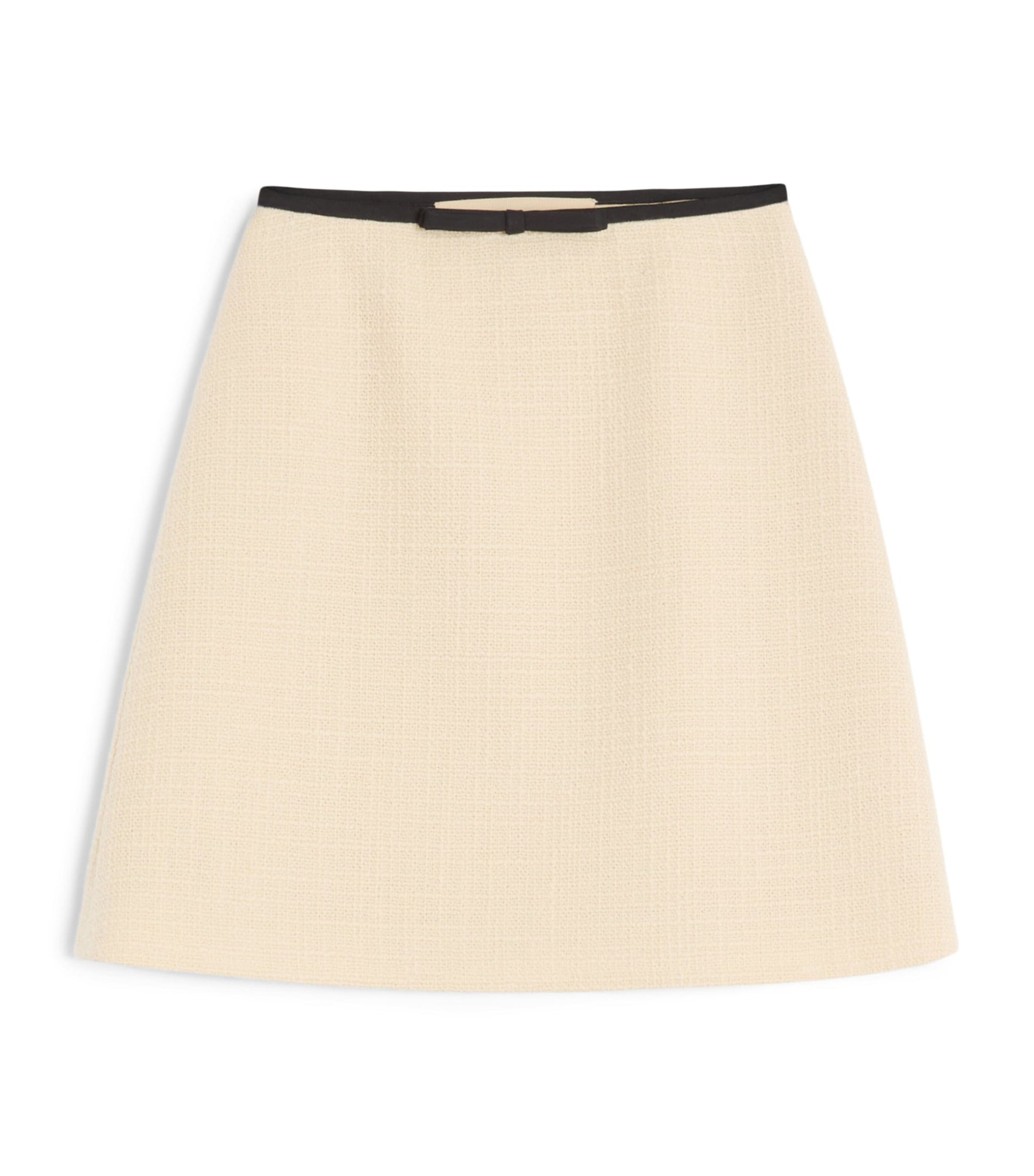 Valentino Beige Wool-Blend Mini Skirt