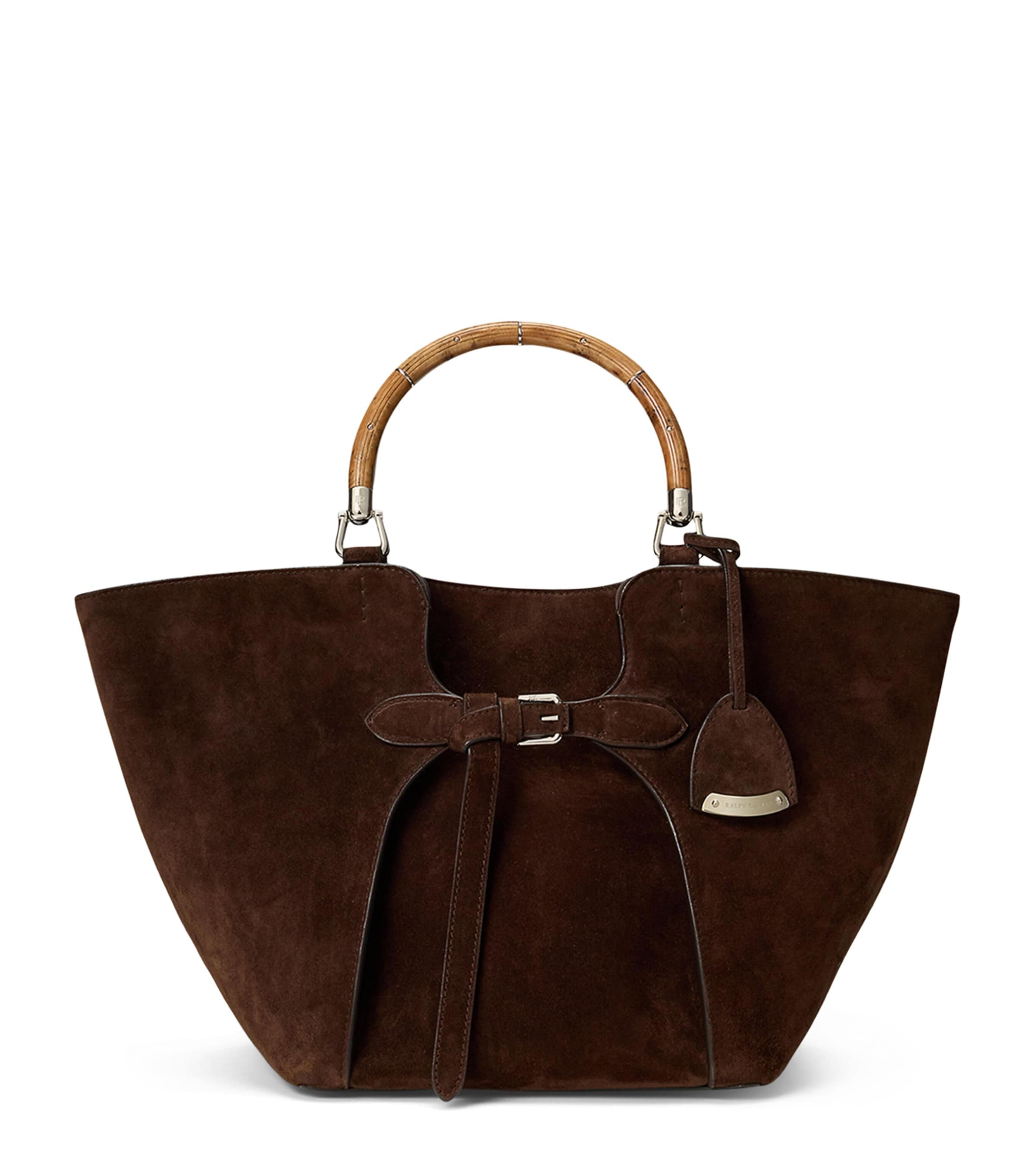 Brown Suede Ralph Tote Bag