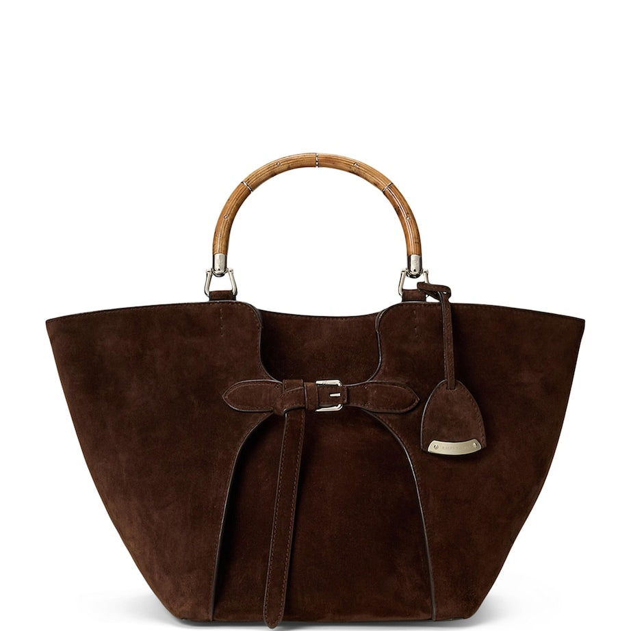 Brown Suede Ralph Tote Bag