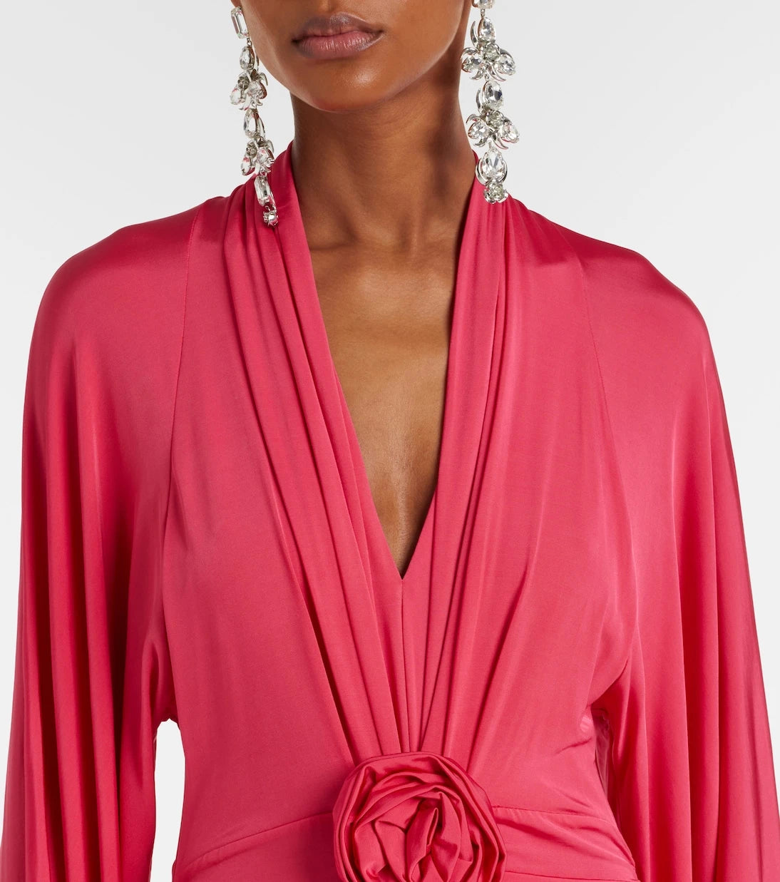 Blumarine - Floral-appliqué ruched gown