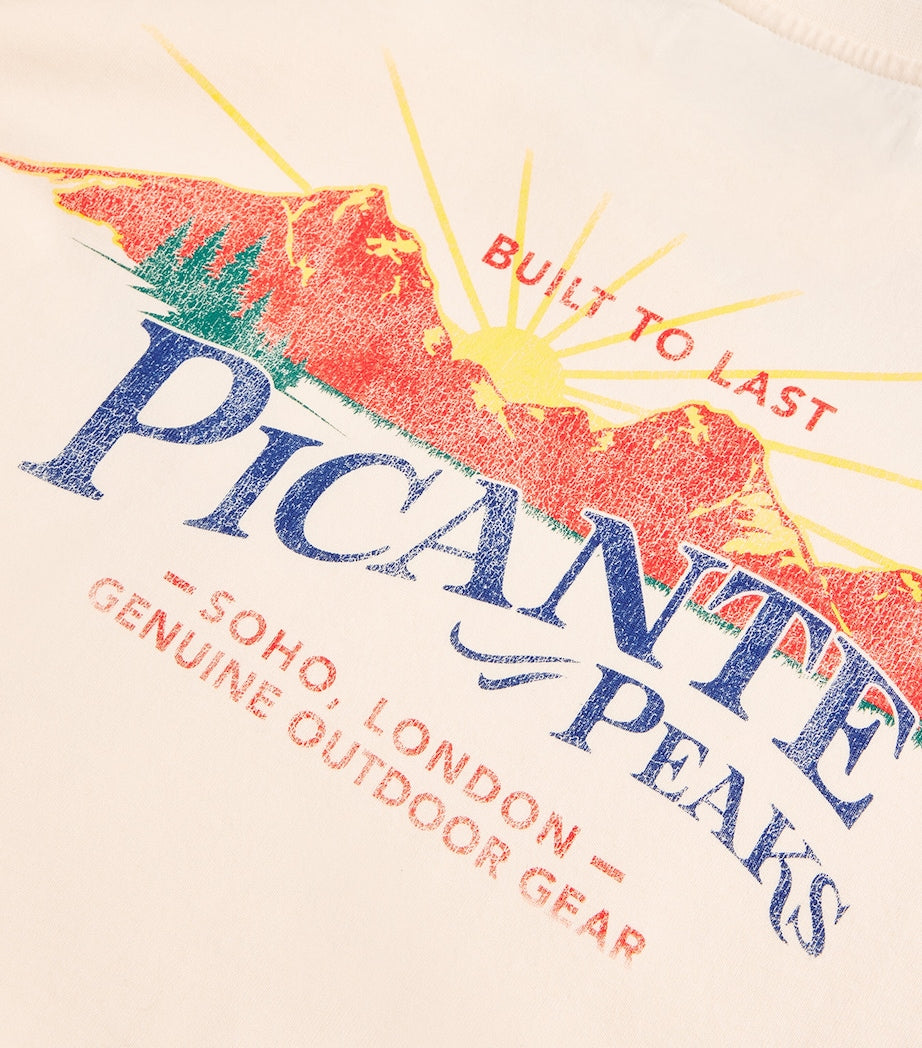 Picante Organic Cotton Peaks Logo T-Shirt