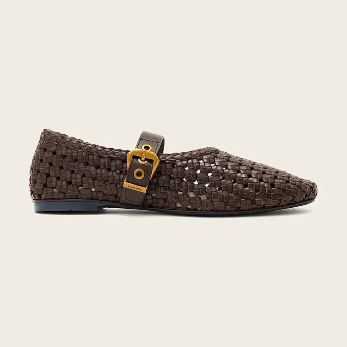AllSaints балеринки от кожа Sabine Woven Flat