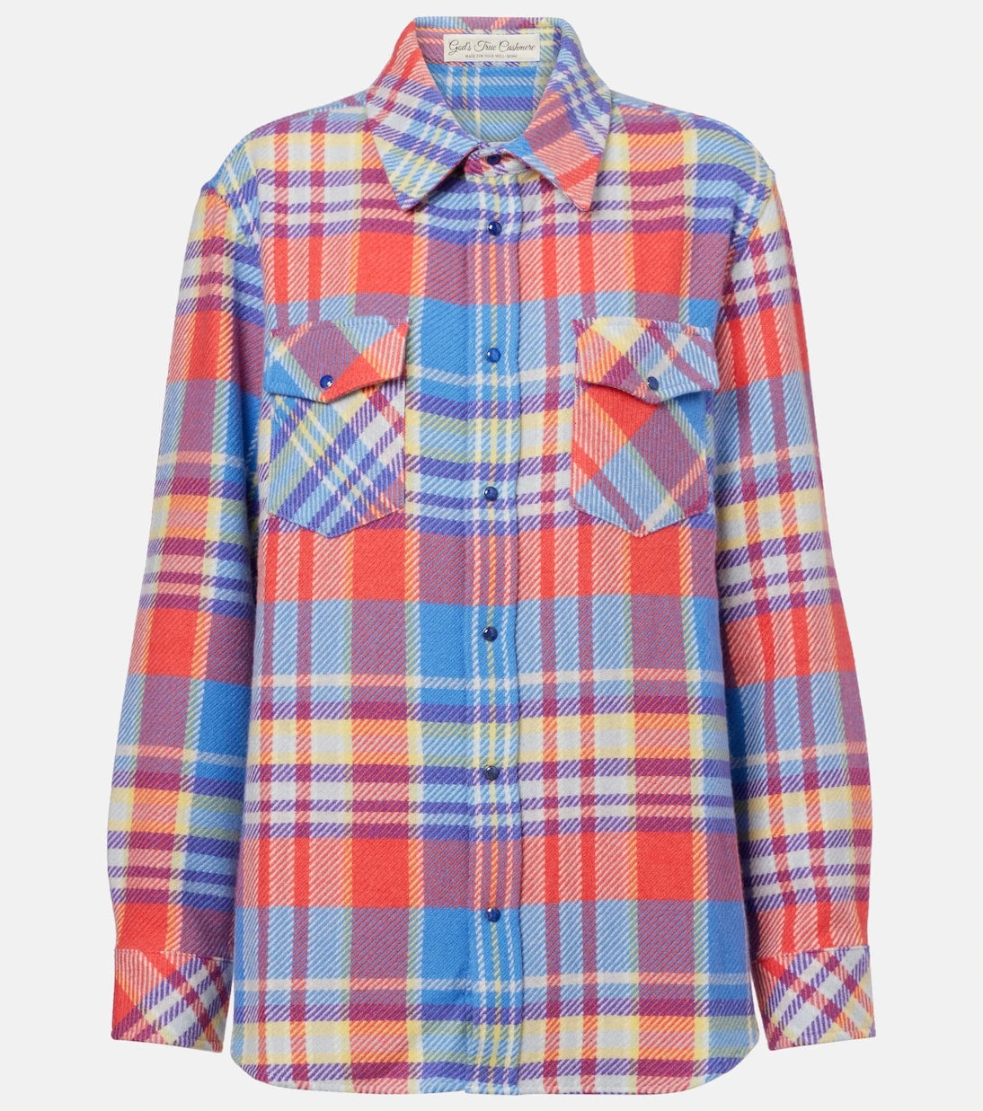 God's True Cashmere - Creator plaid cashmere shirt