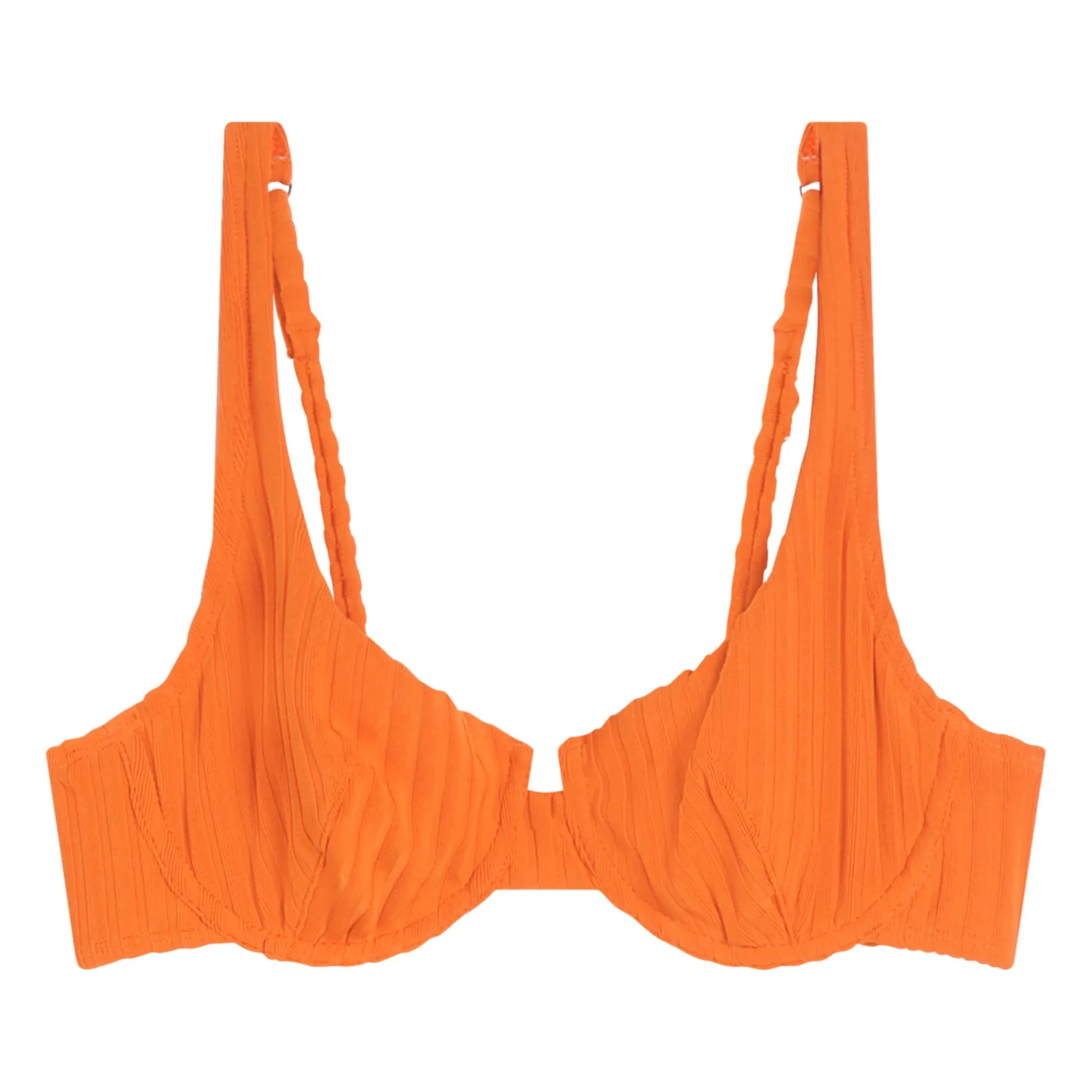 Icone - Sergio Ribbed Jersey Top | Orange