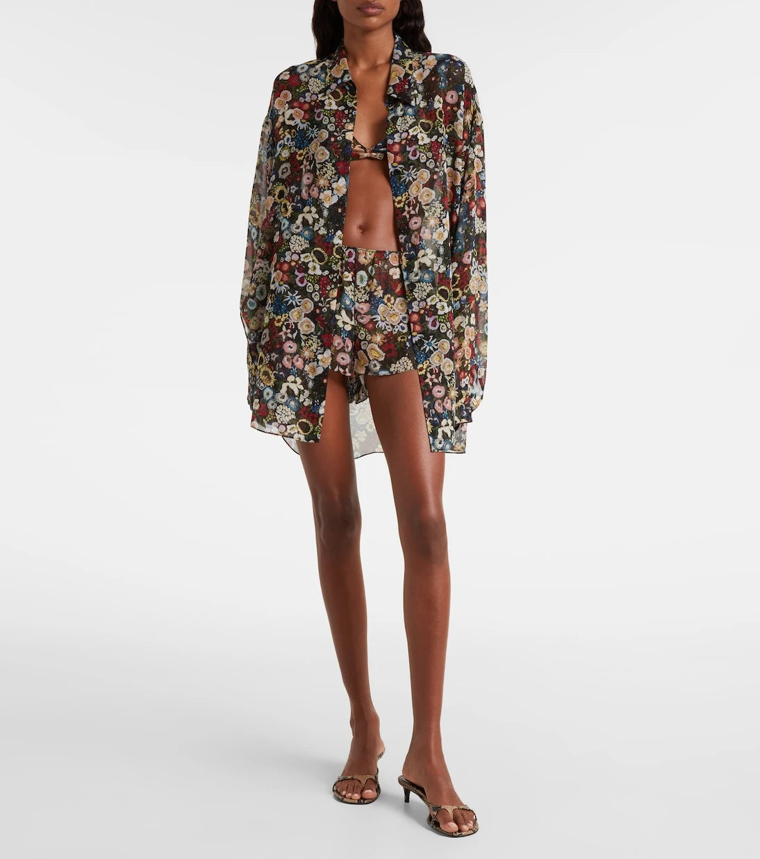 Khaite - Goya floral silk chiffon shirt