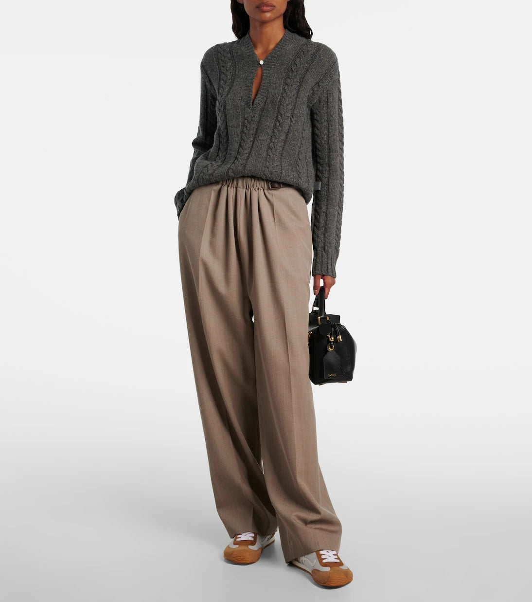 Loewe - سترة موغلينيه صوفية محبوكة بأسلاك