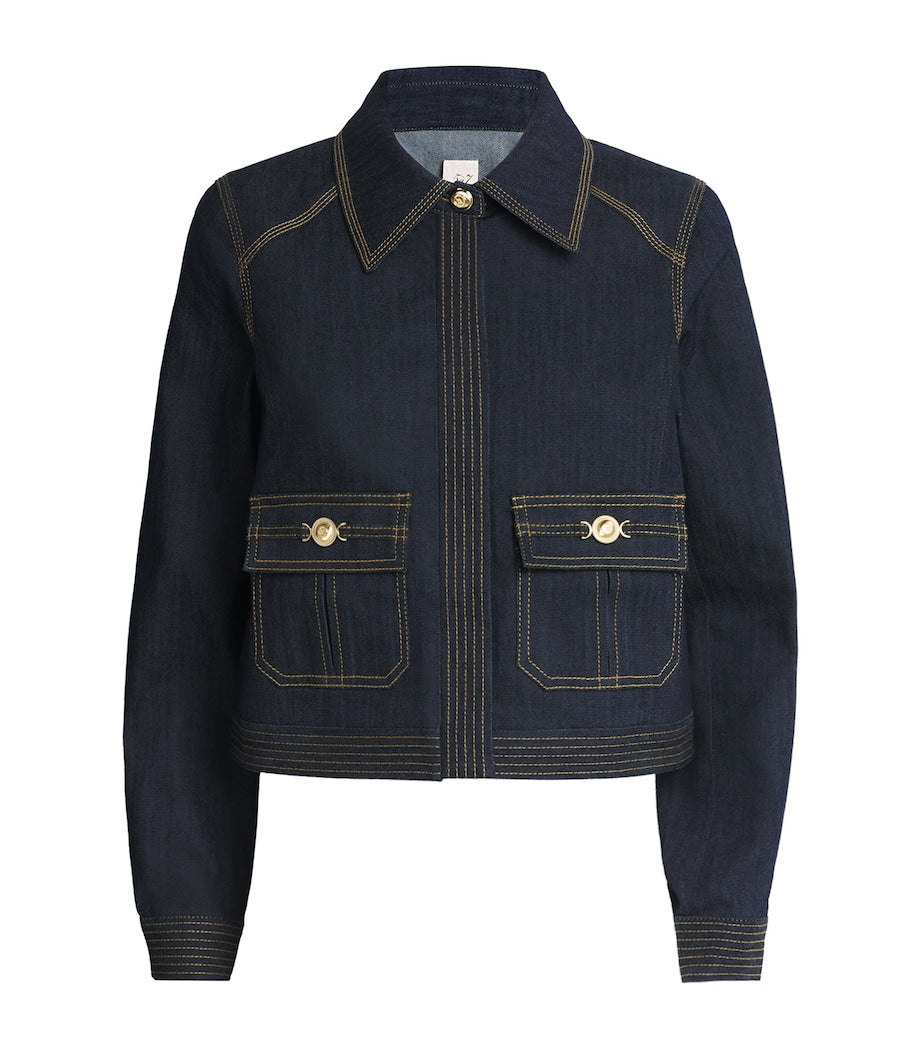 Cinq A Sept Navy Lydie Denim Jacket