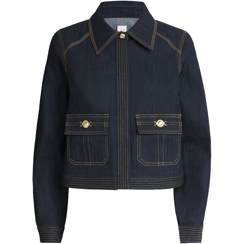 Cinq A Sept Navy Lydie Denim Jacket