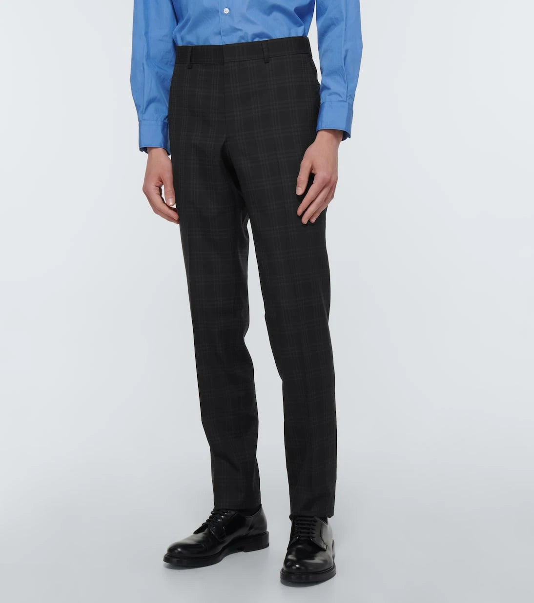 Comme des Garçons Homme Deux - بنطلون صوف بتصميم مُفصّل ومُربّعات