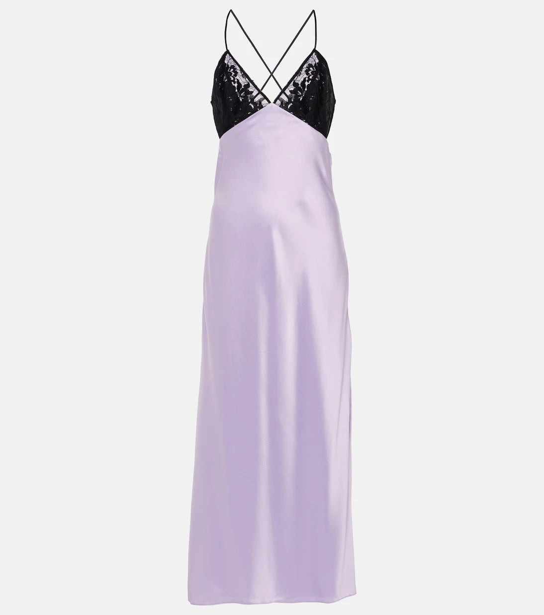 The Sei - Lace-trimmed silk satin gown