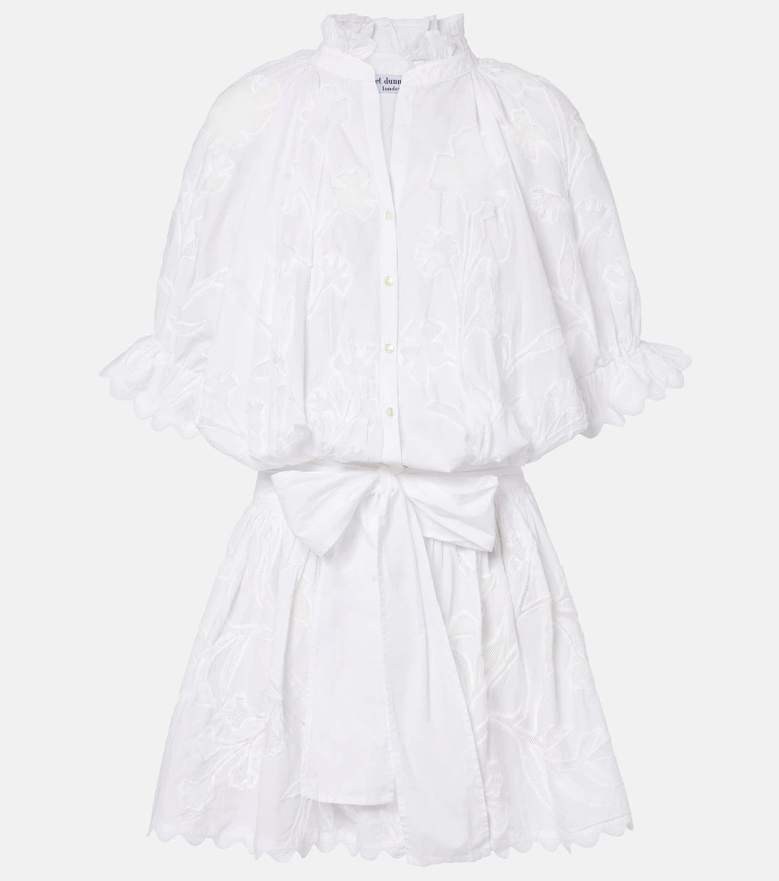Juliet Dunn - Embroidered cotton minidress