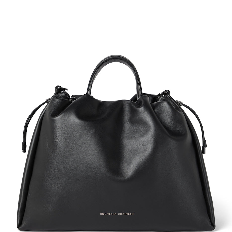 Large Leather Mellow Bucket Bag