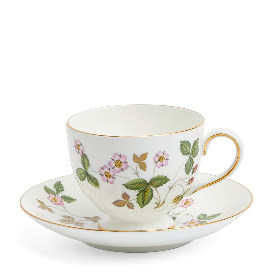 Wild Strawberry Teacup and Saucer