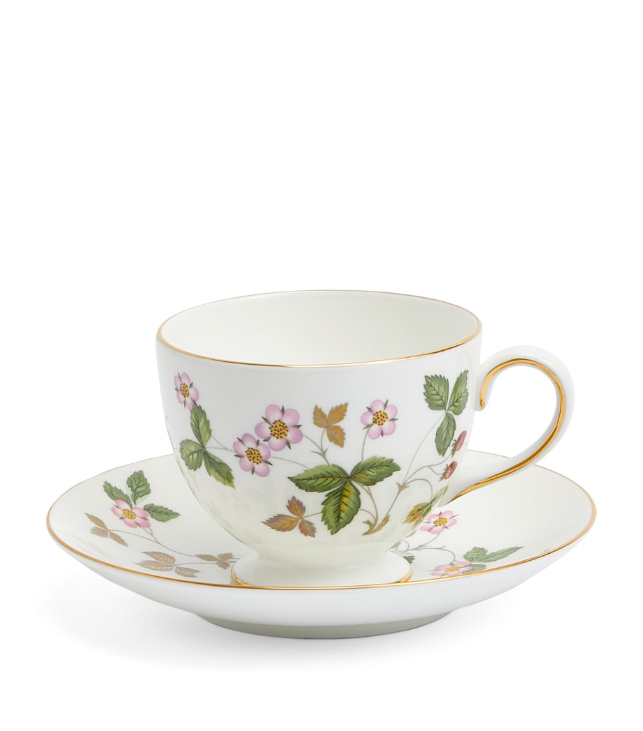 Wild Strawberry Teacup and Saucer