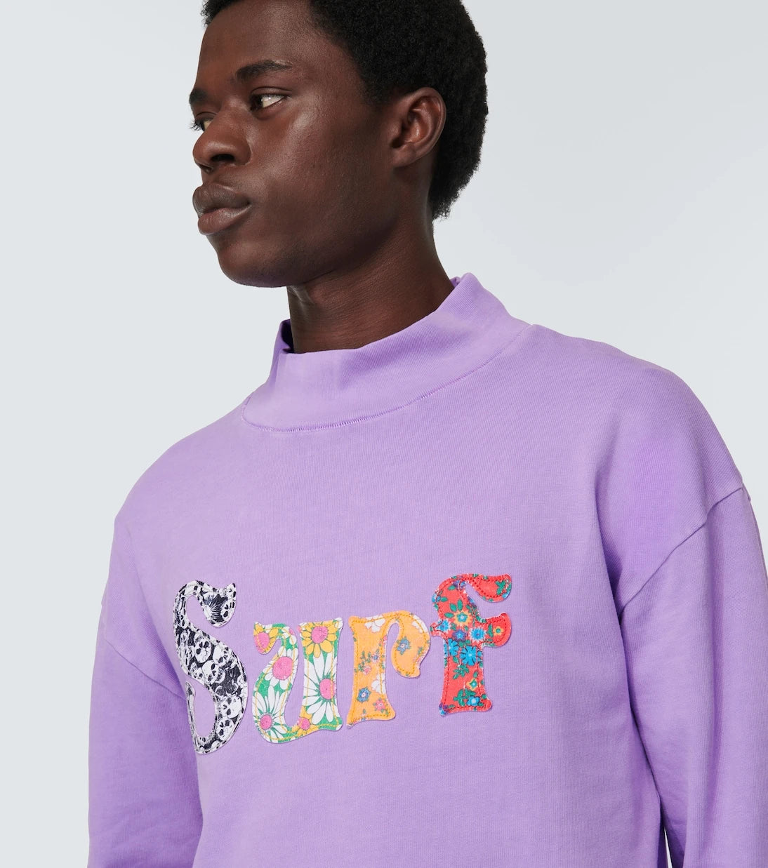 ERL - Appliqué cotton jersey sweatshirt