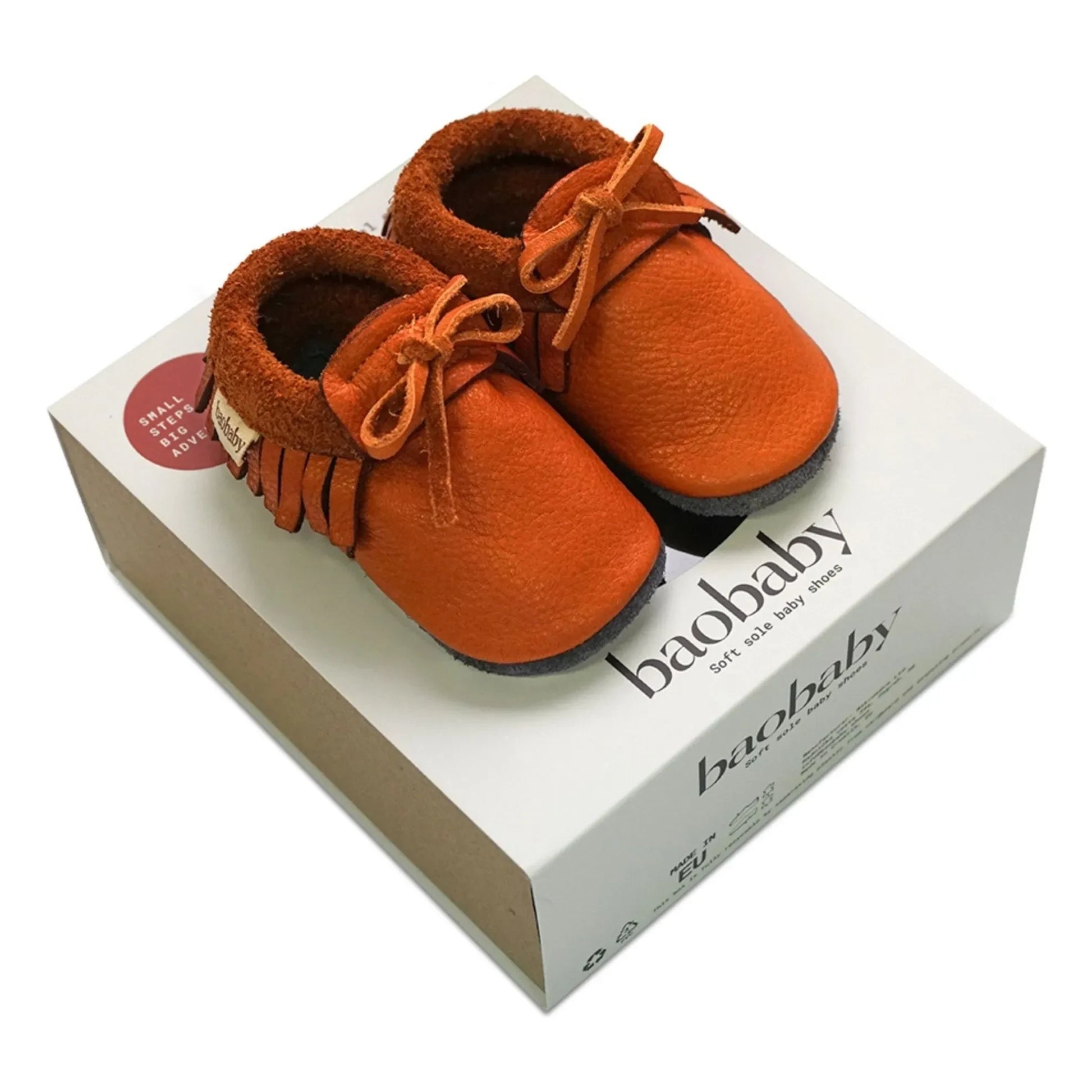 Baobaby - Fringed Knot Slippers | Orange