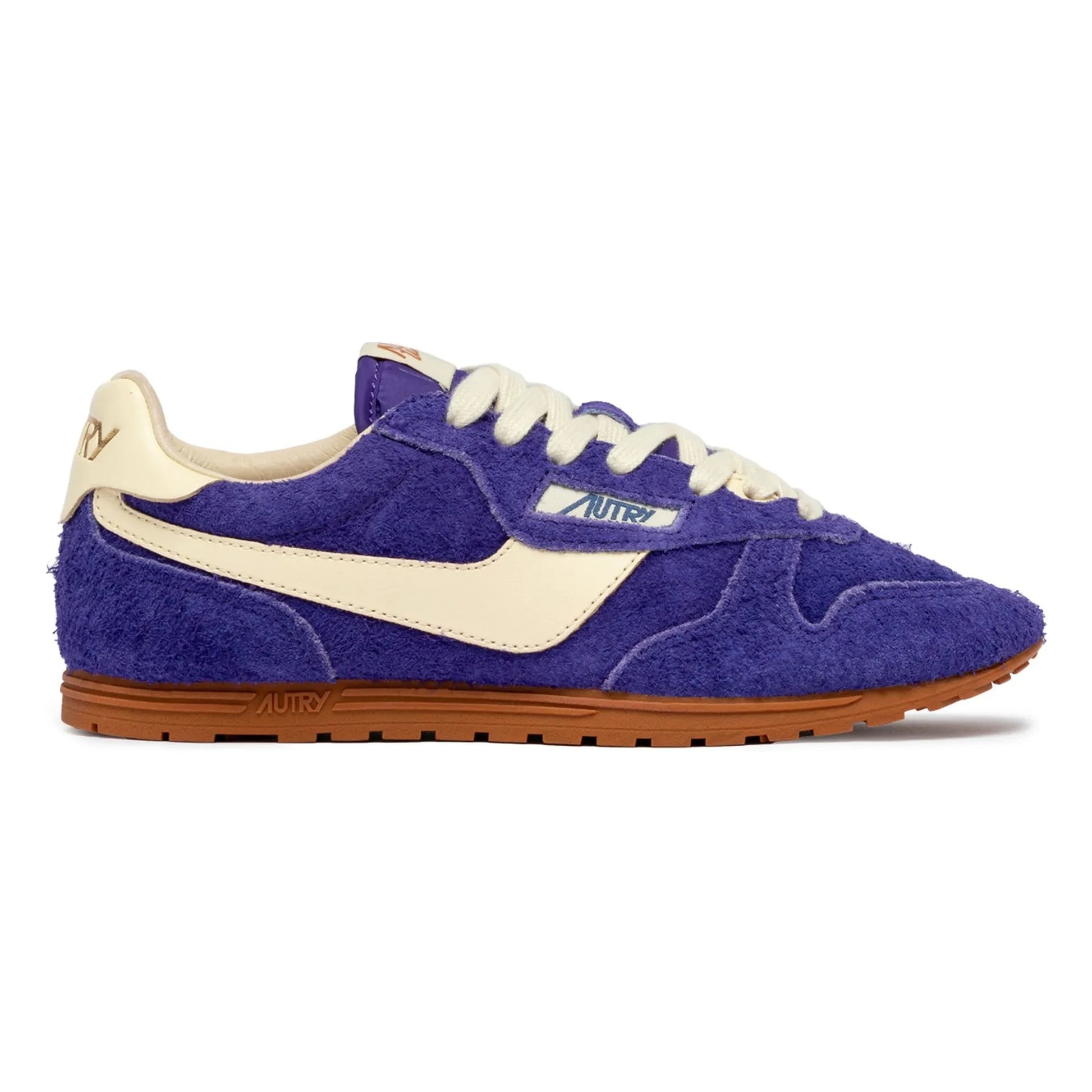 Autry - Windspin Low Two-tone Suede and Leather Sneakers | Purple