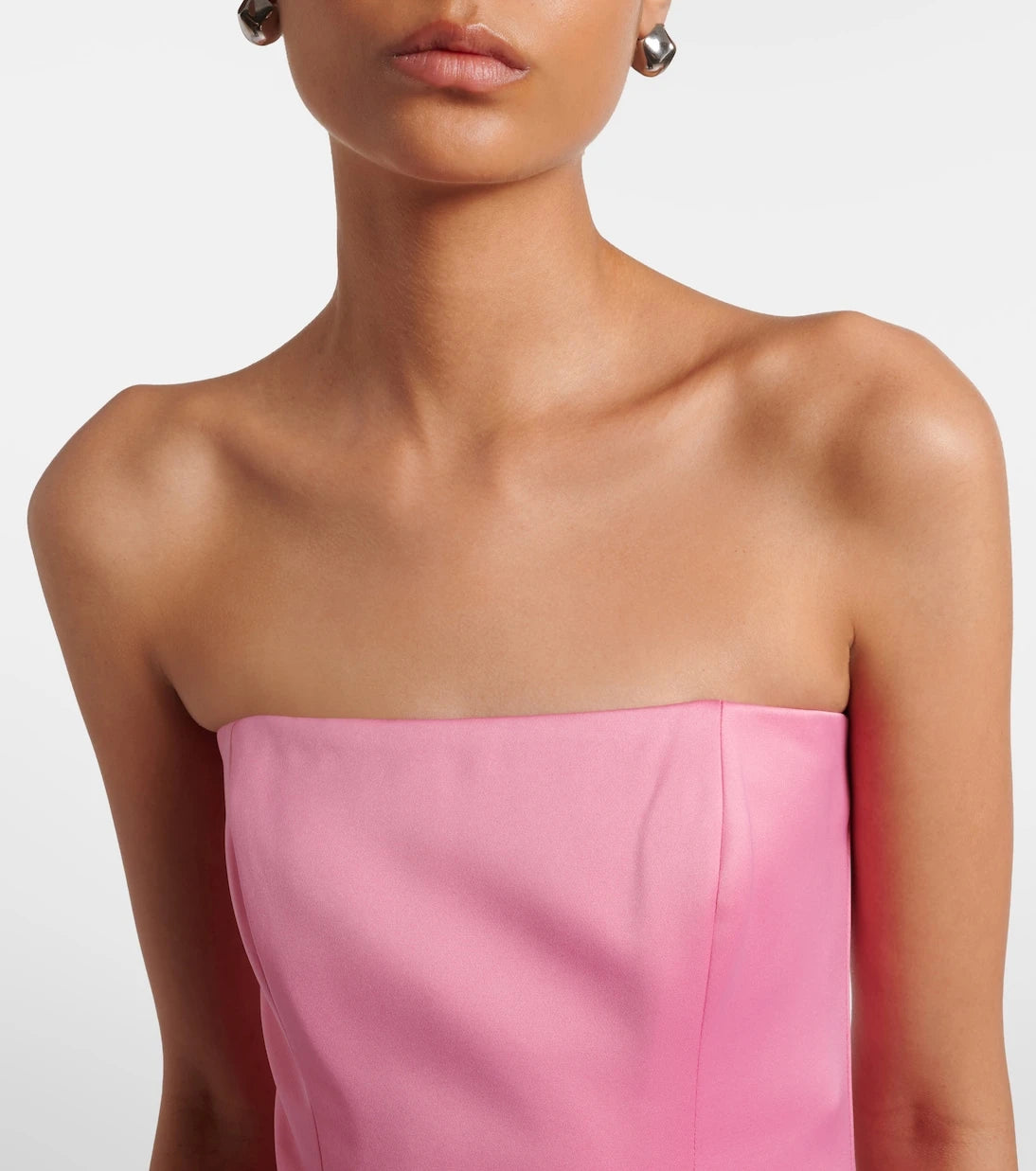 Leo Lin - Rayna floral-appliqué bustier gown