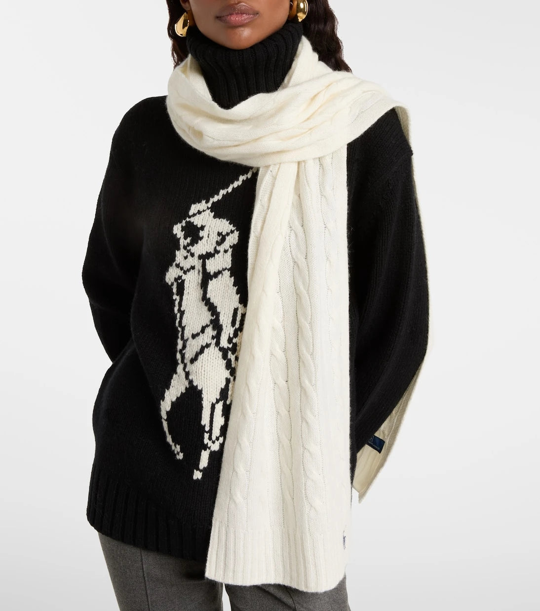 Polo Ralph Lauren - وشاح من الصوف والكشمير