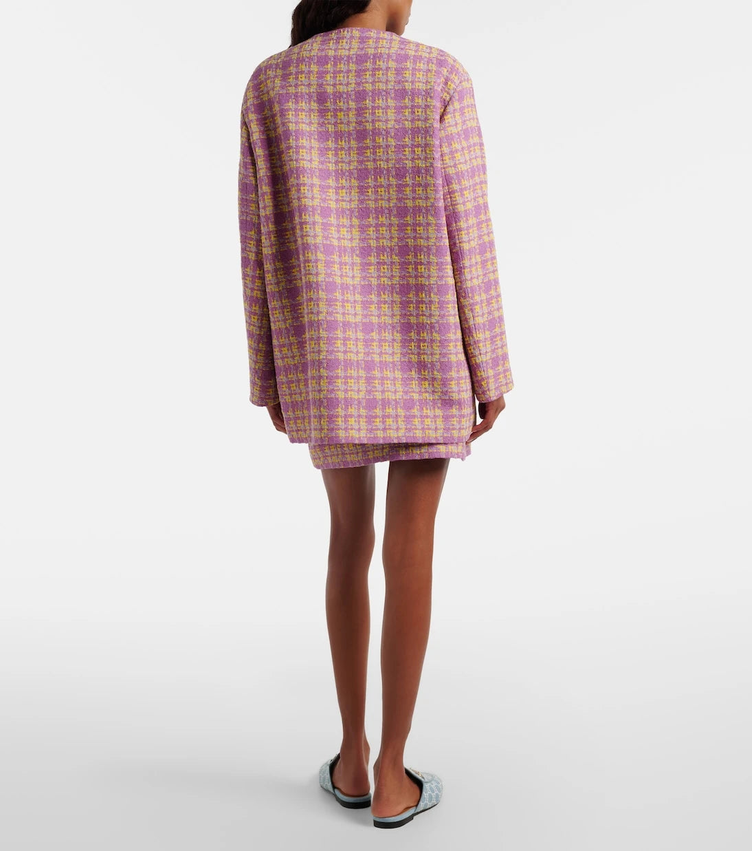 Gucci - Checked cotton-blend tweed miniskirt