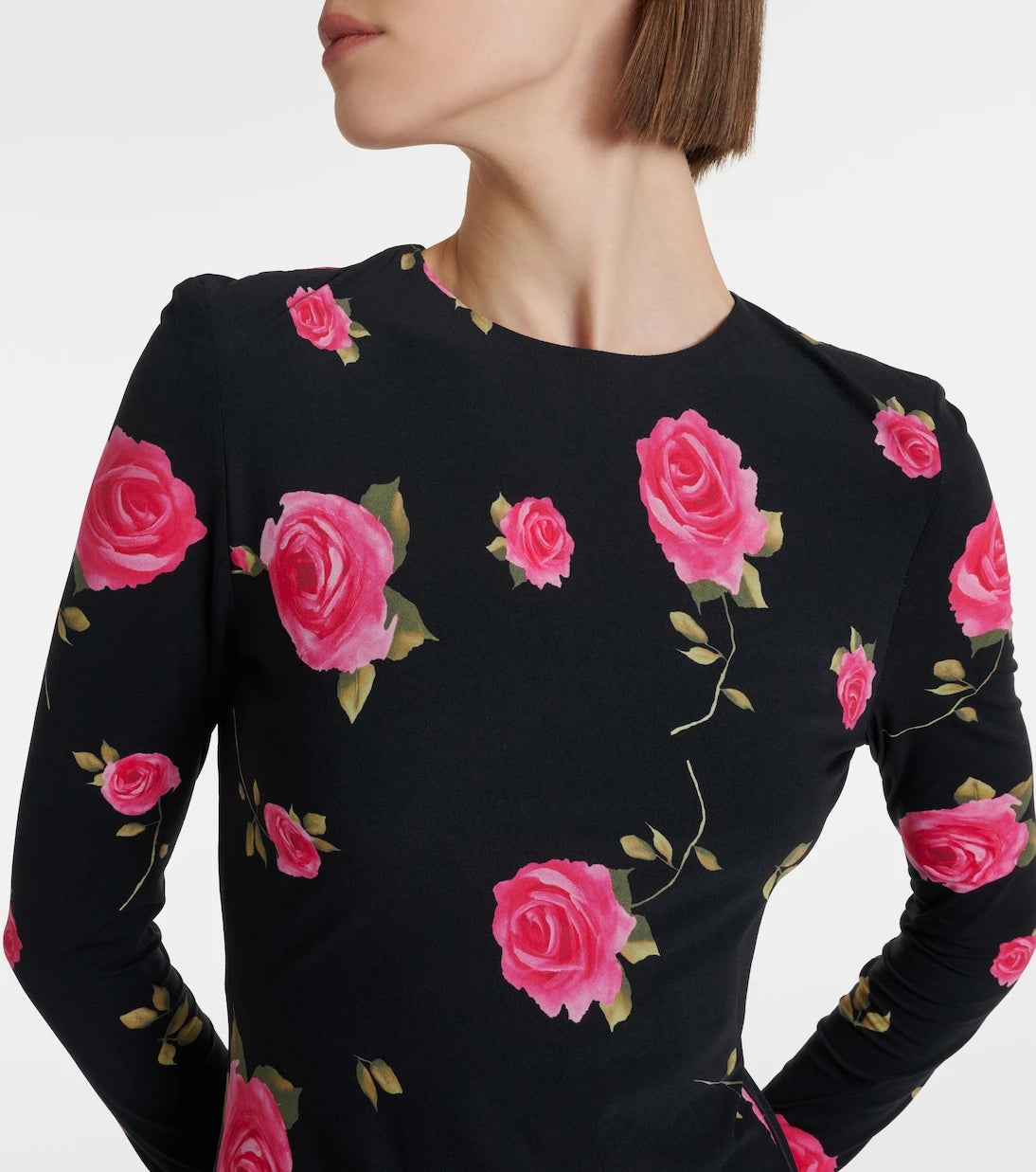 Magda Butrym - Floral-appliqué gathered maxi dress