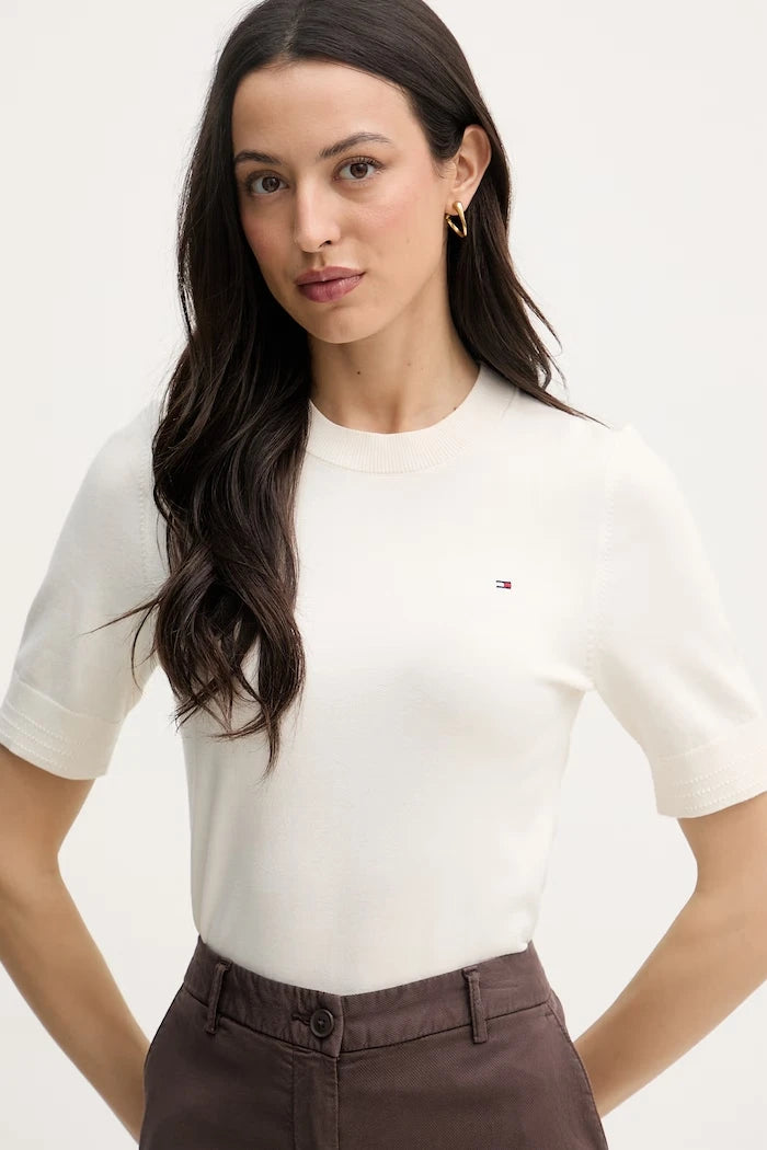 Tommy Hilfiger kadın pamuklu triko kazak