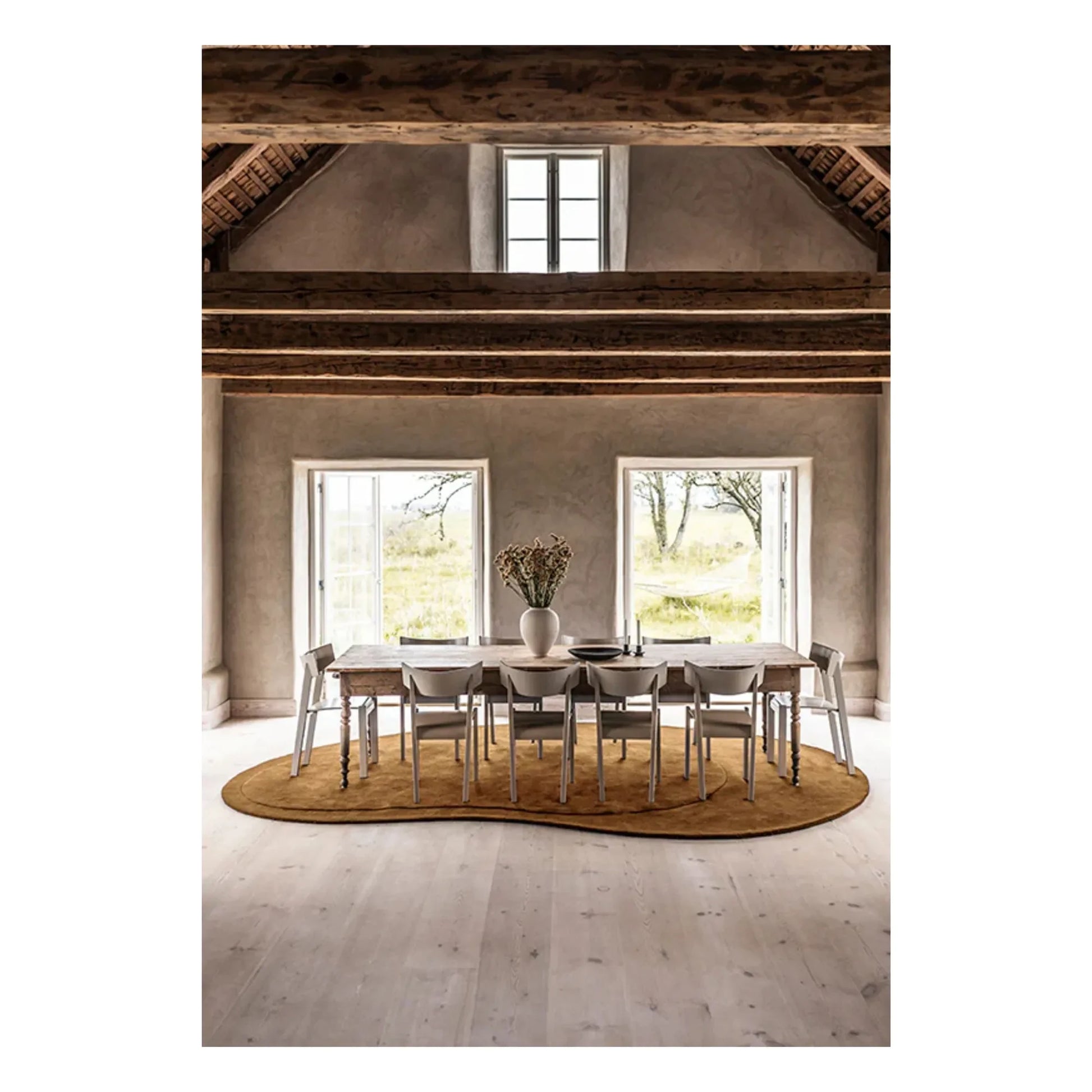 Layered - Residue Wool Carpet  | Ochre