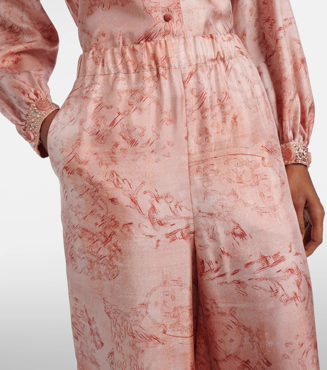 Max Mara - Zirlo printed silk twill wide-leg pants