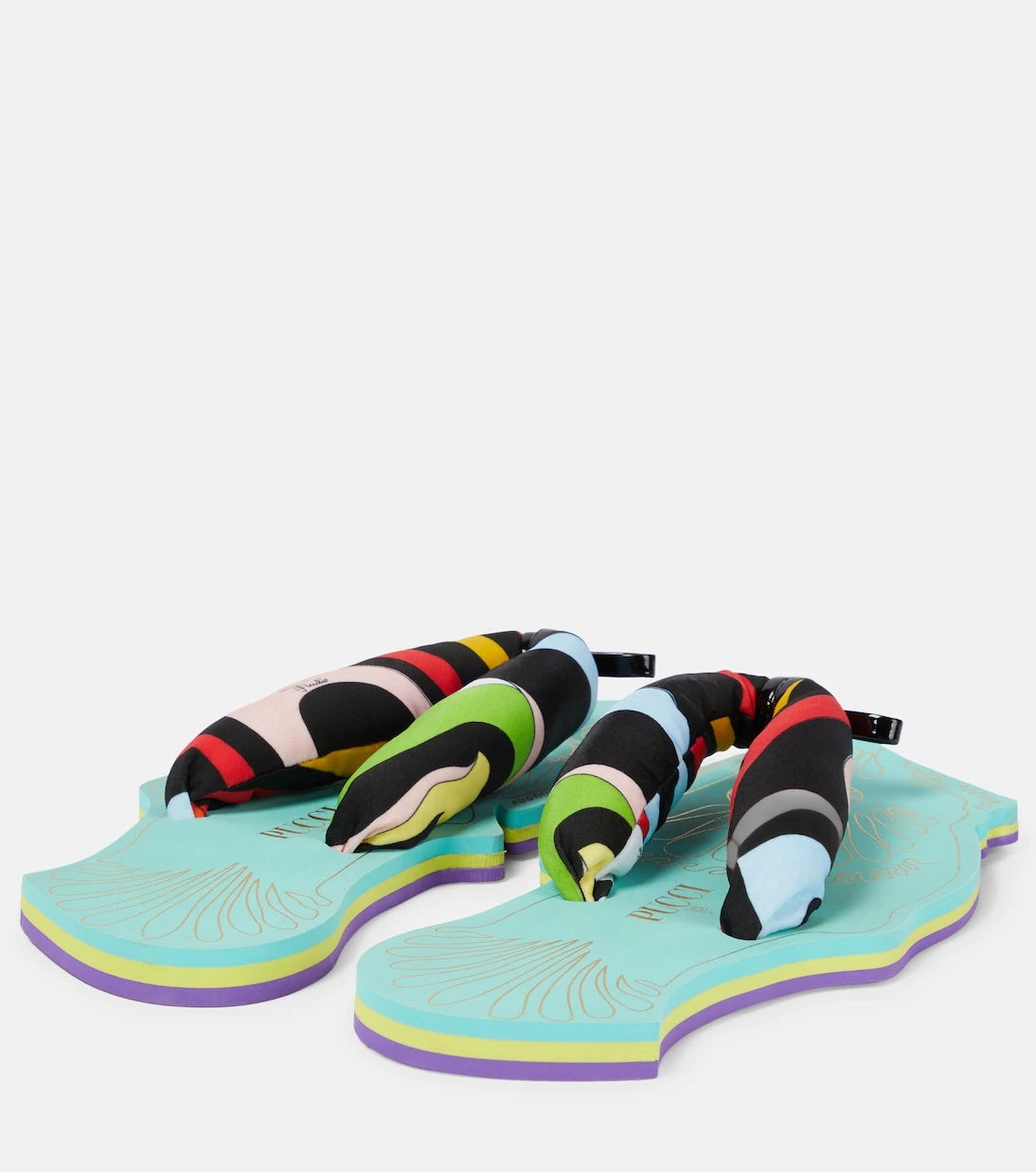 Pucci - Printed fabric thong sandals