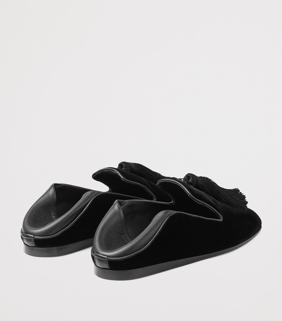 Multi Eliot Velvet Tassel Ballet Flats