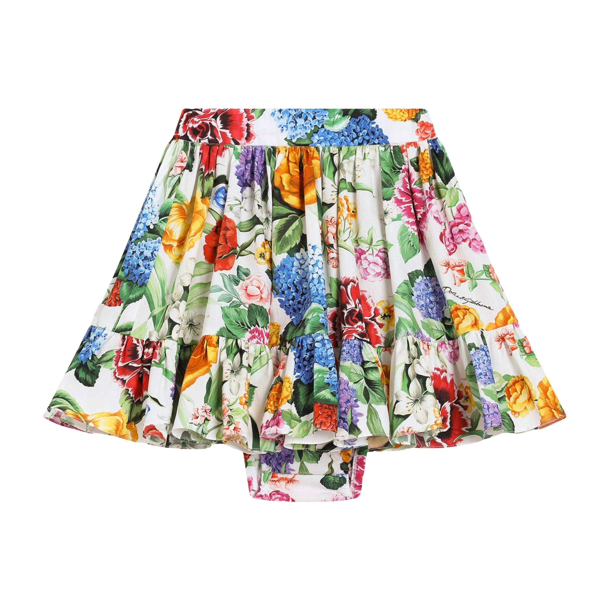 Dolce & Gabbana Kids Floral Print Skirt and Bloomers Set (3-30 Months)