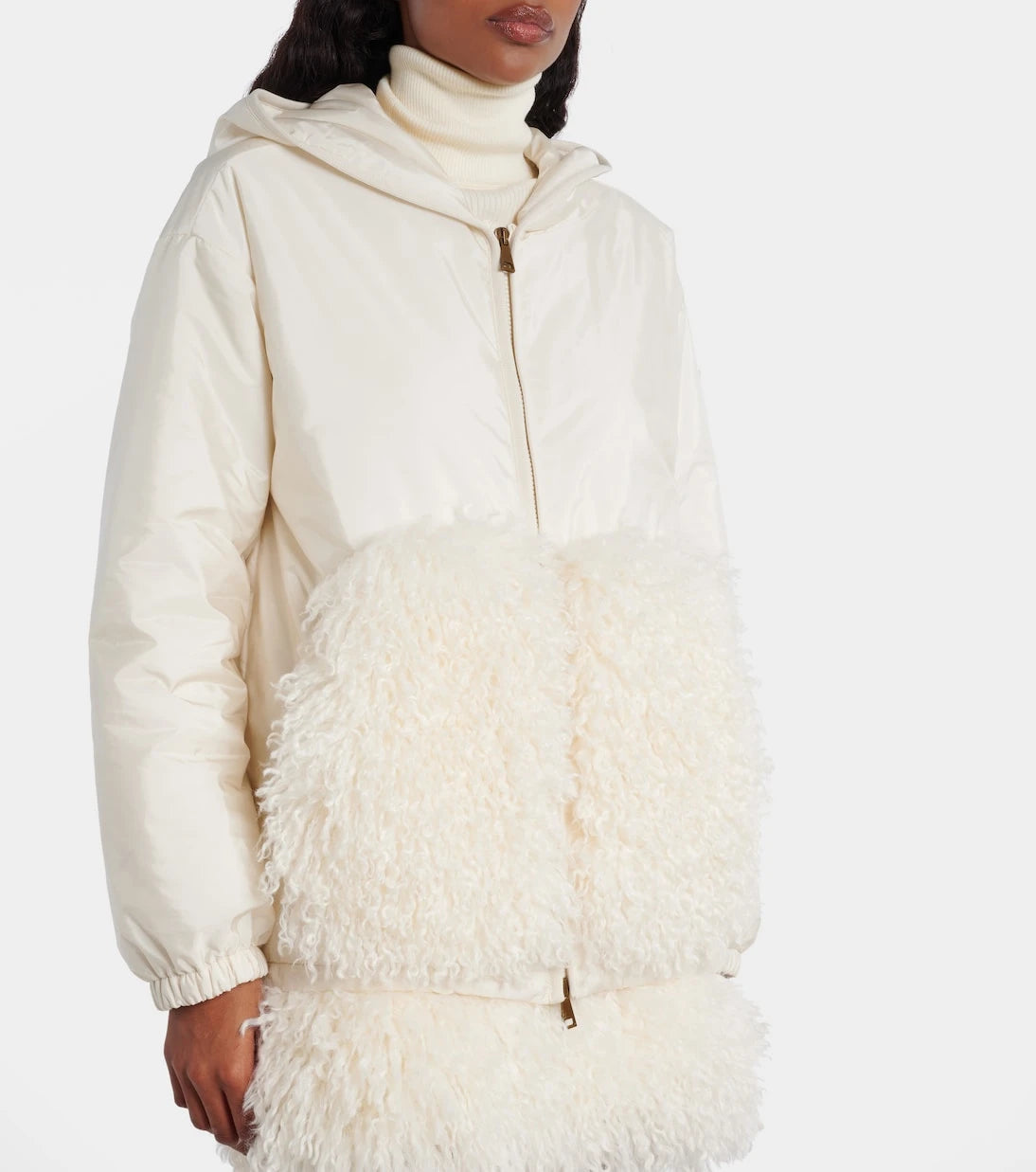 Moncler - Paneled zip-up hoodie