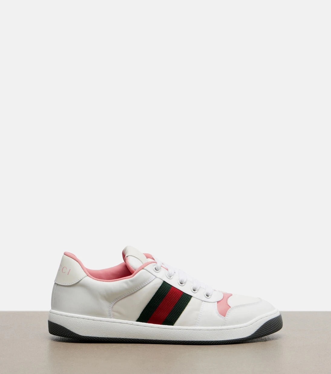 Gucci - Screener leather-trimmed sneakers