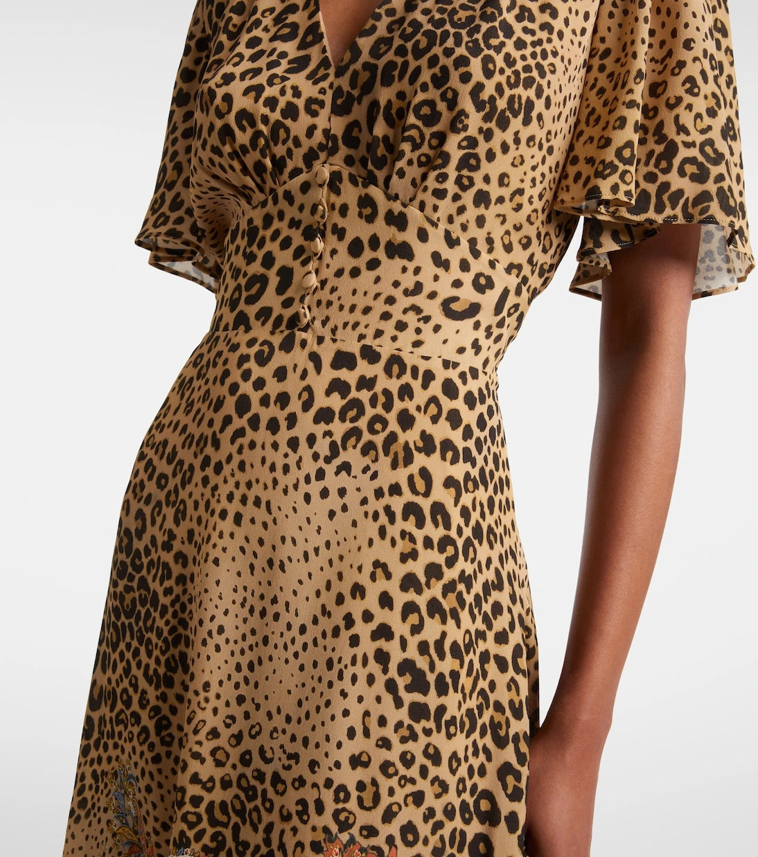 Etro - Paisley leopard-print midi dress