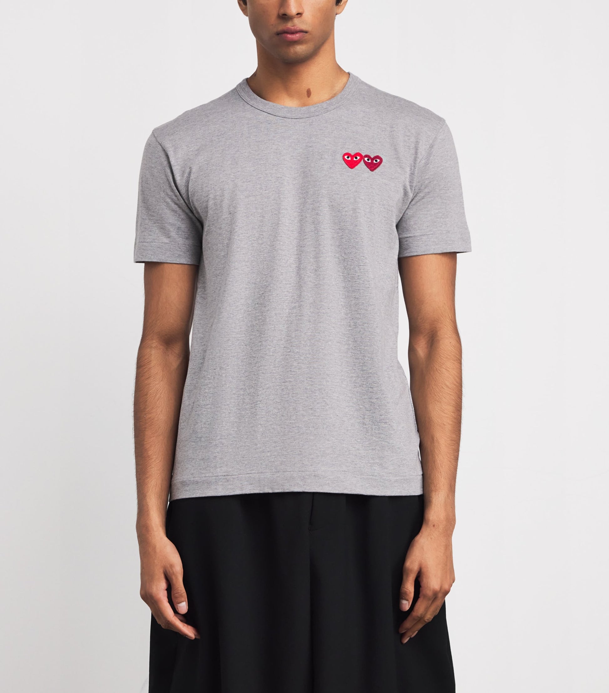 Comme Des Garçons Play Embroidered Double-Heart T-Shirt
