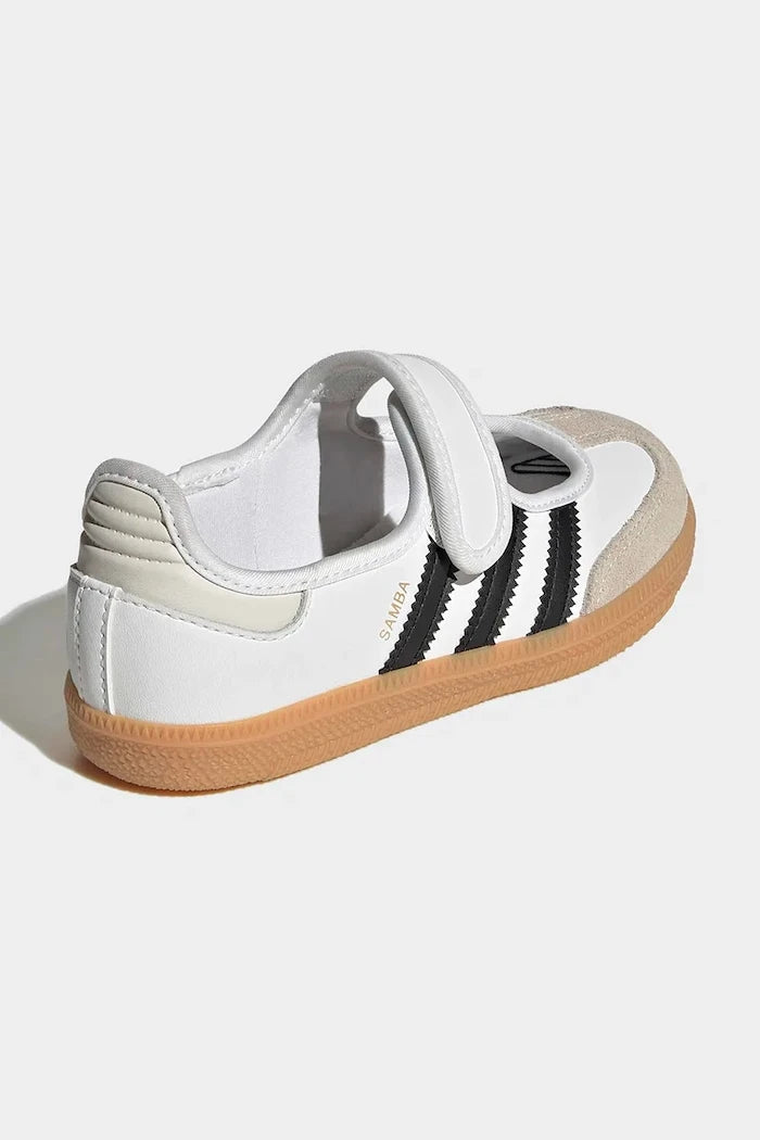 adidas Originals çocuklar için deri balerin ayakkabıları SAMBA JANE