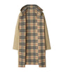 Burberry Beige Wool Reversible Hooded Wrap Coat