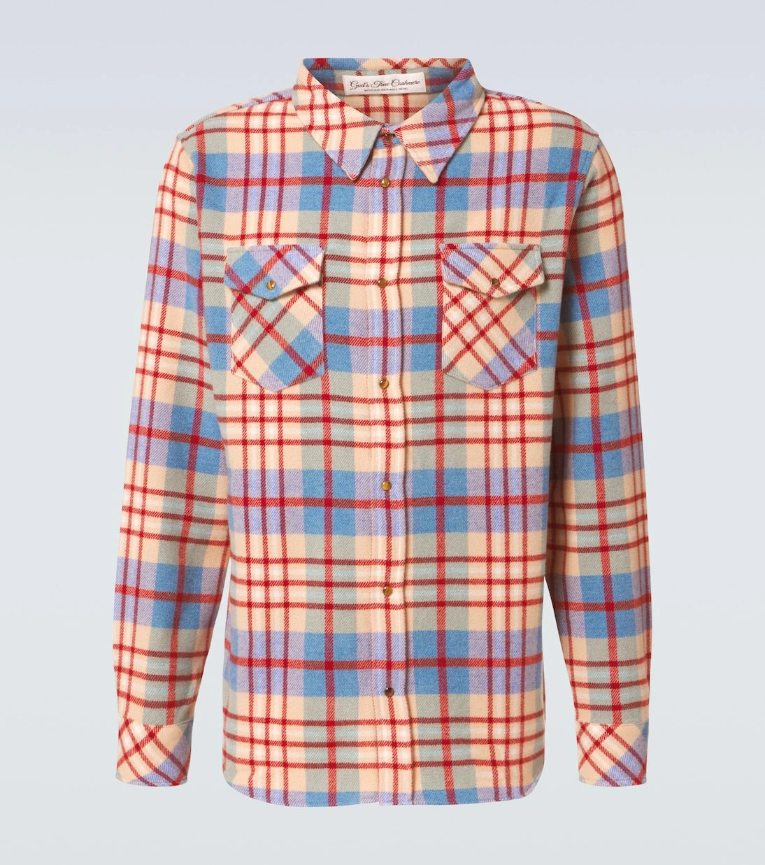 God's True Cashmere - Al's Run plaid cashmere shirt
