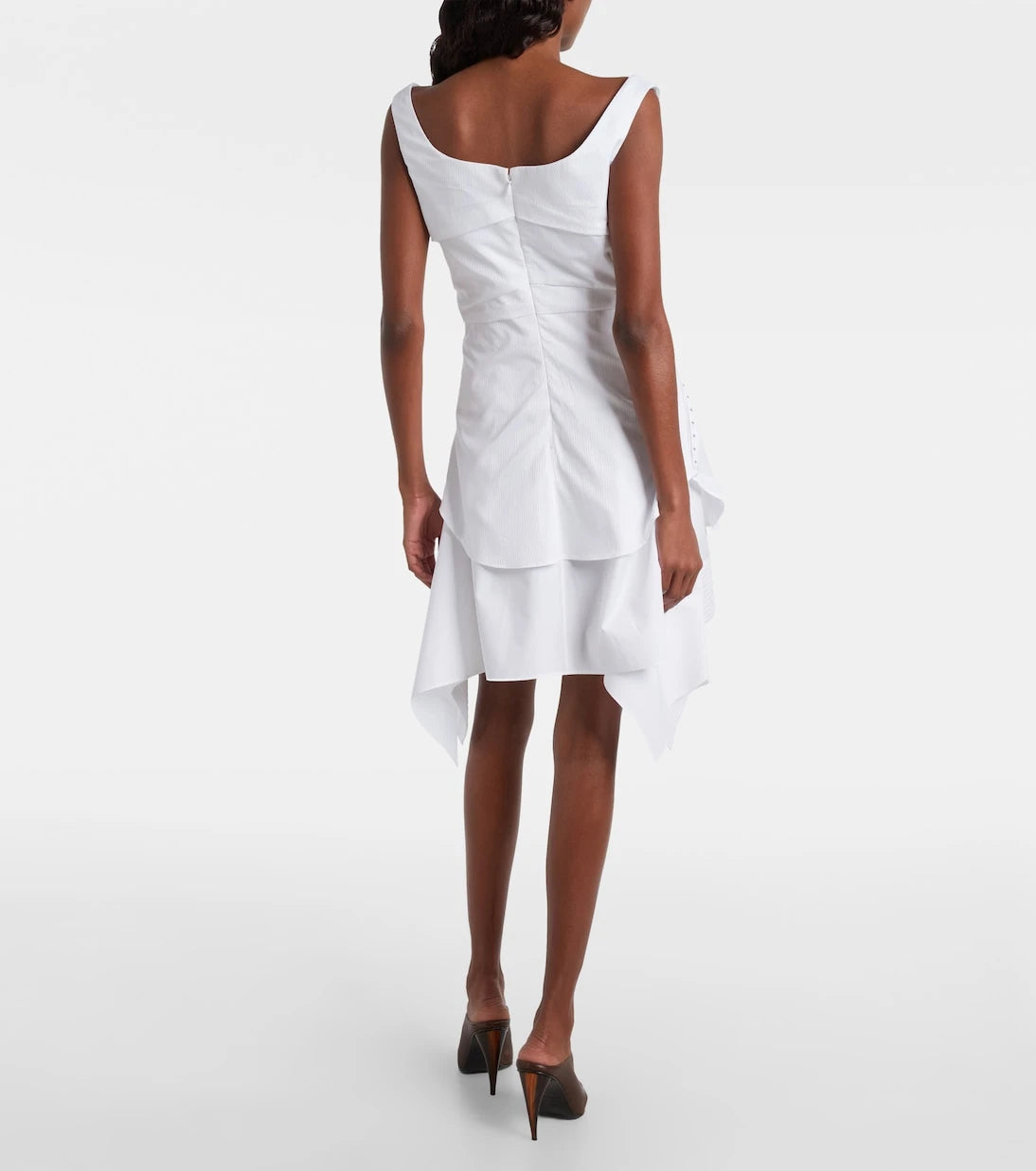 McQueen - Ruffled cotton minidress