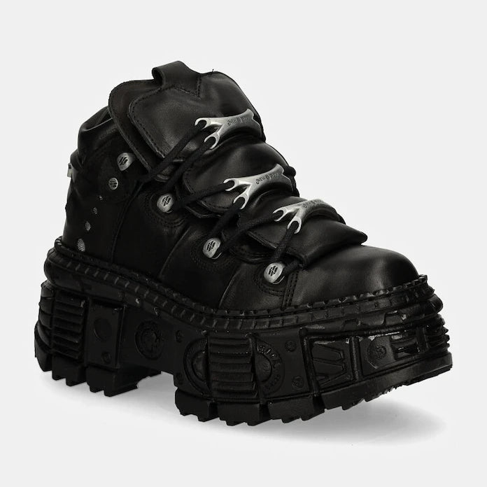 Кожени маратонки New Rock CRUST NEGRO + TANK CASCO NEGRO
