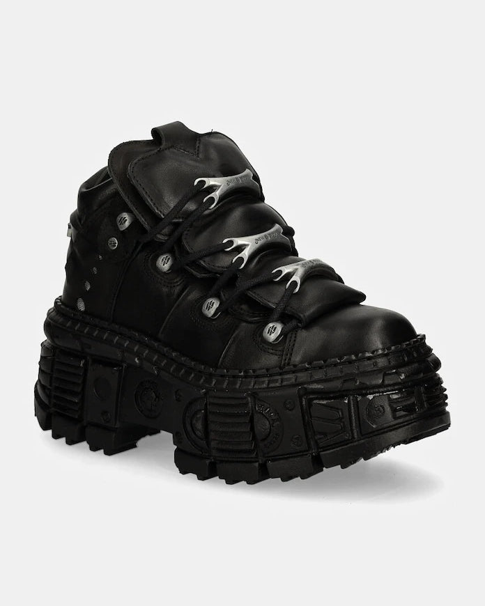 Кожени маратонки New Rock CRUST NEGRO + TANK CASCO NEGRO