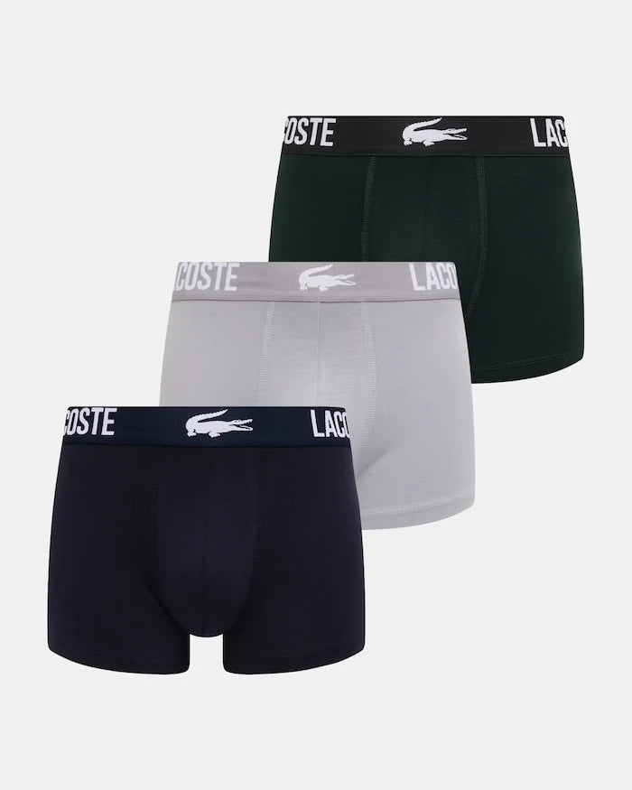 Lacoste erkek pamuklu elastan boxer 3'lü