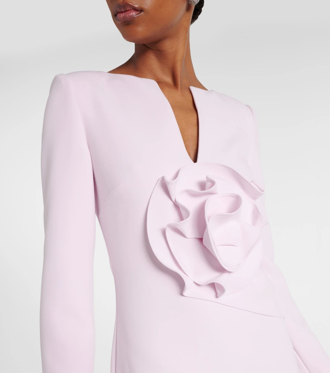 Roland Mouret - Floral-appliqué gathered gown