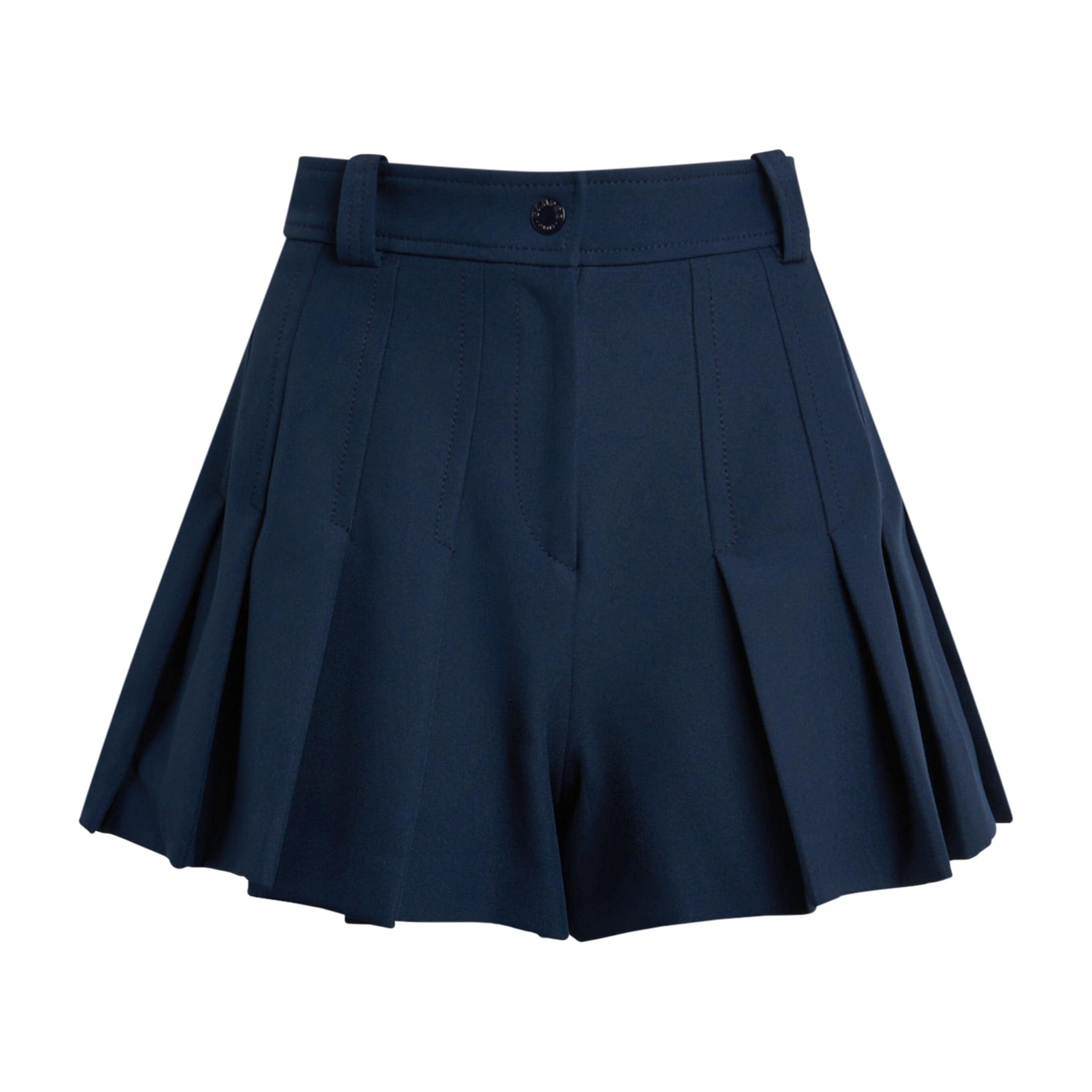Tailored Pleated Shorts NAVY BLUE