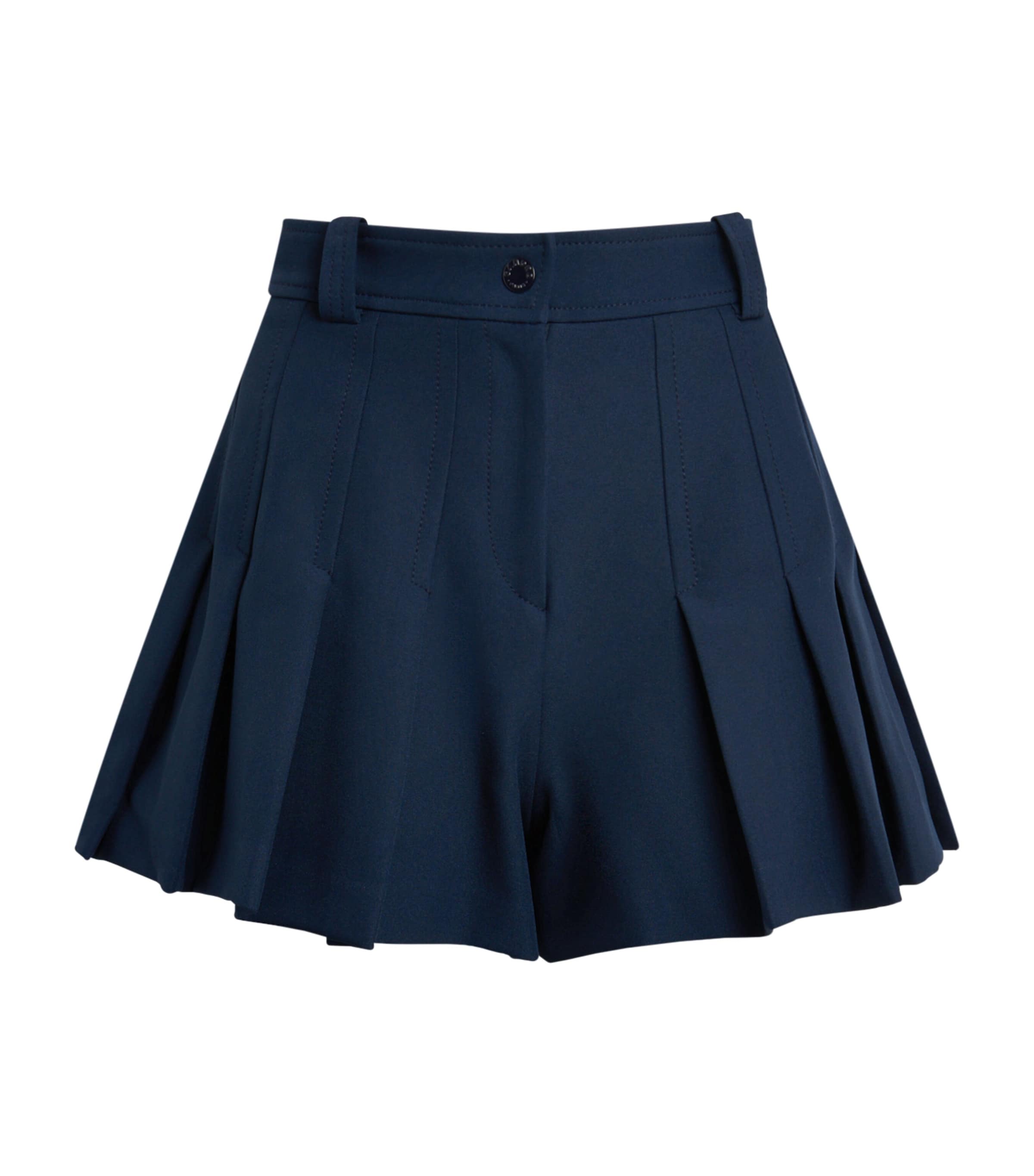 Tailored Pleated Shorts NAVY BLUE