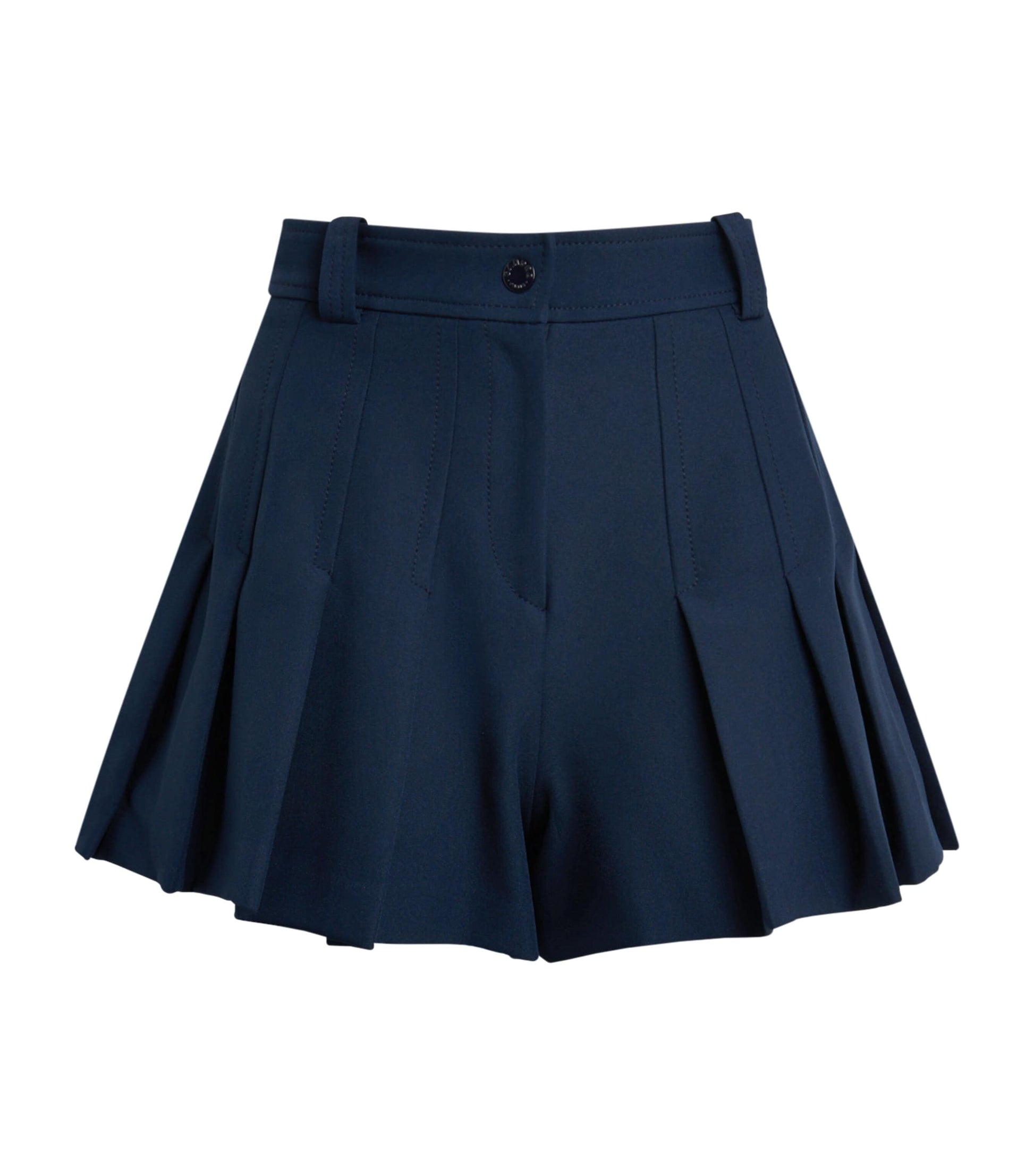 Tailored Pleated Shorts NAVY BLUE