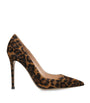 Gianvito Rossi Brown Suede Leopard Gianvito Pumps 105