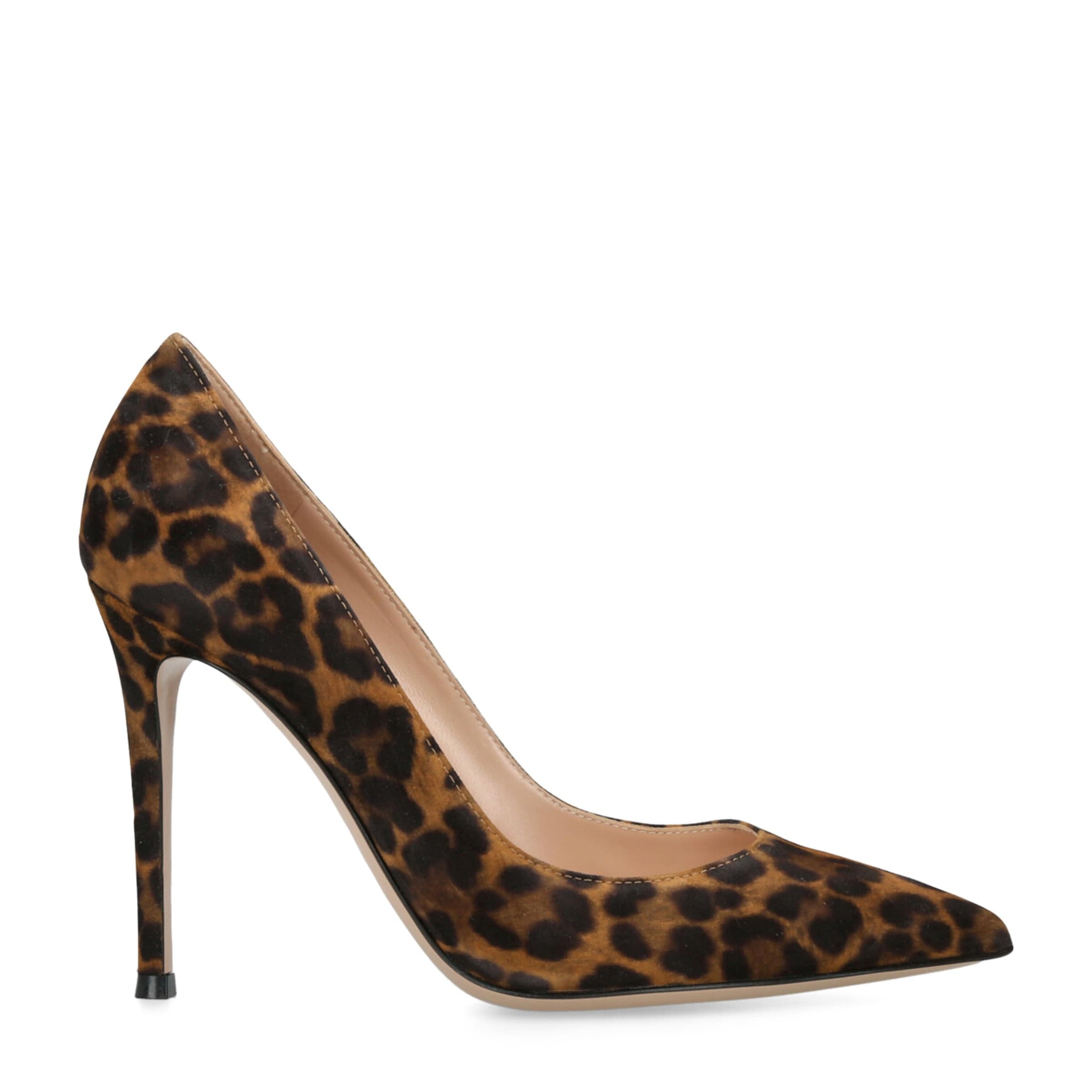 Gianvito Rossi Brown Suede Leopard Gianvito Pumps 105